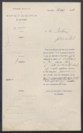 Dossier concernant le tableau Les quatre éléments non attribué et Asperges et fruits tableau attr...