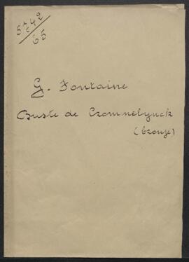 Lettre adressée au ministre des Sciences et des Arts refusant le buste en bronze de Crommelynck p...