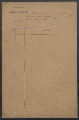 Dossier concernant un tableau d’Andrea Del Sarto (sujet non mentionné), offert en vente par Mr G....