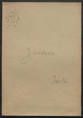 Lettre de Victoire Joostens (Ixelles) offrant en vente des peintures sur toile reproduisant des G...