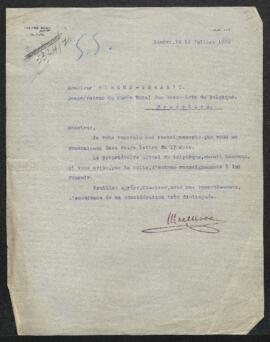 Dossier concernant une demande de renseignements du marchand de tableaux Moos (Suisse, Genève) su...
